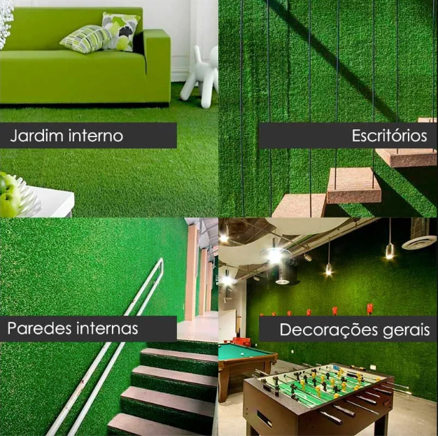 Grama Sintética Decorativa 1 m² - UV e Antifungo
