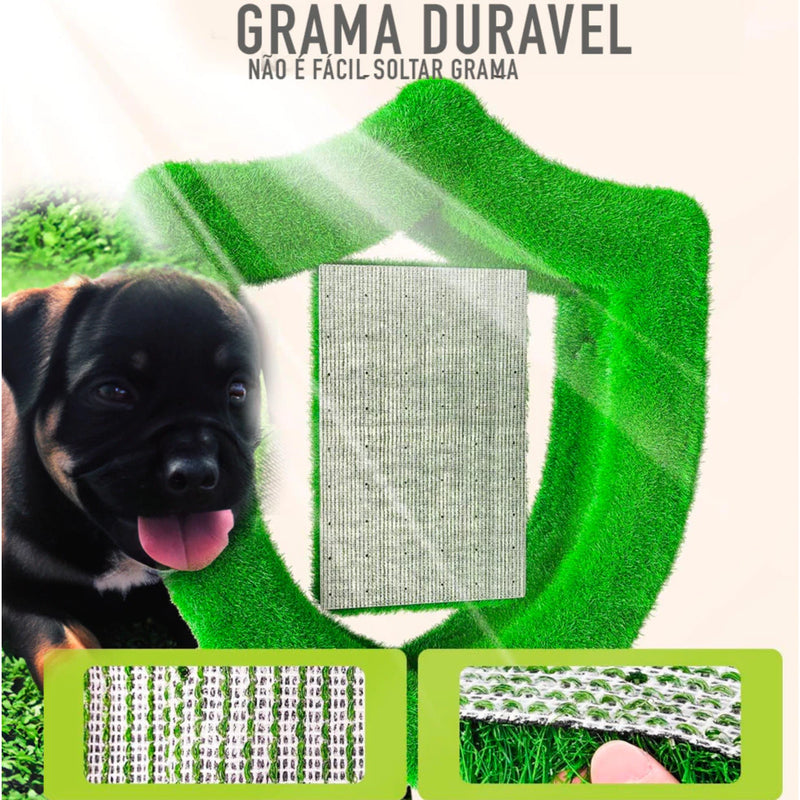Tapete Grama Sintética Atóxica Higiênica Pets Cachorro Gato